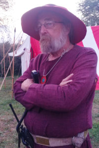 Viscount Edward, dressed all in red