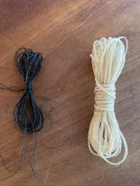 Horsehair Line, twisted (L) and braided (R)