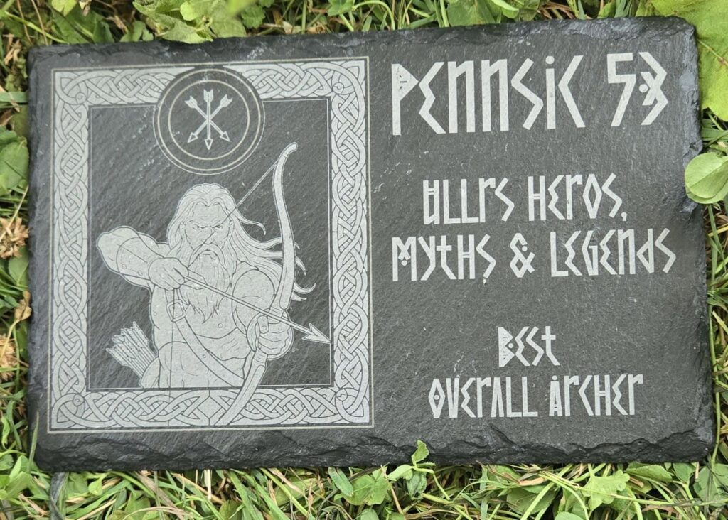Ullr's Games slate "scroll" for overall winner